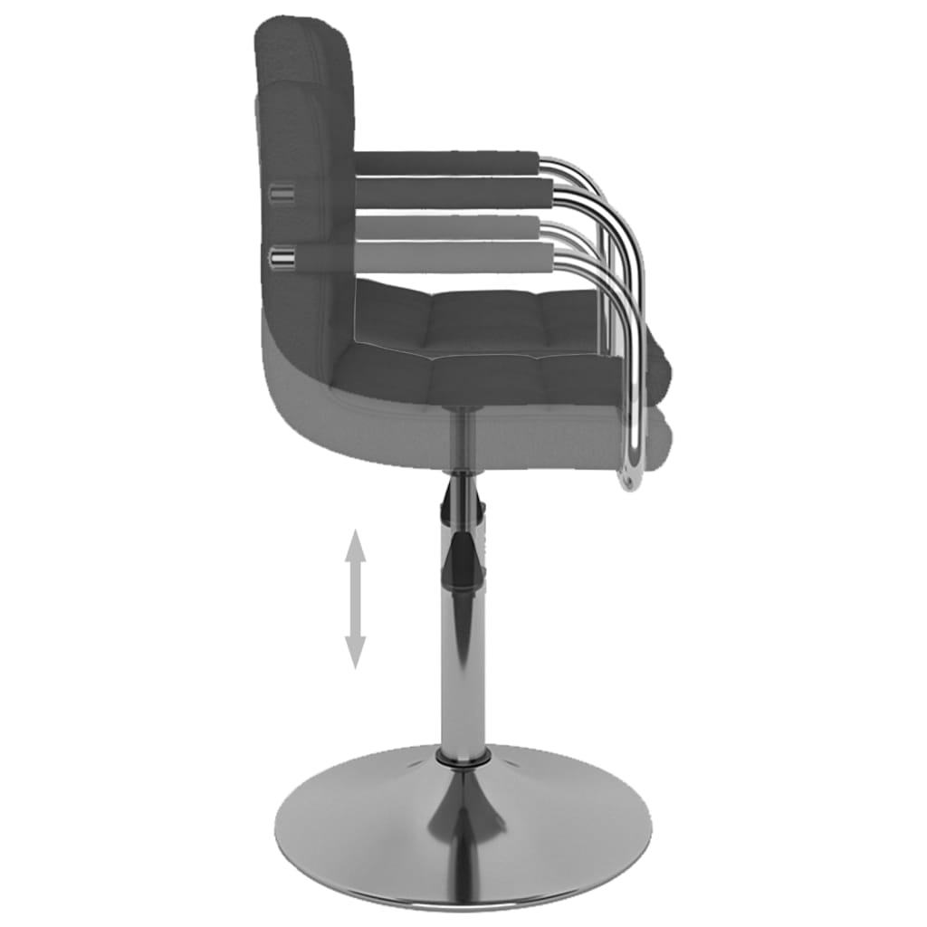 Taburete De Cocina Tela Gris Oscuro_4