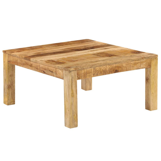 Mesa De Centro De Madera Maciza De Mango 80x80x40 Cm_0