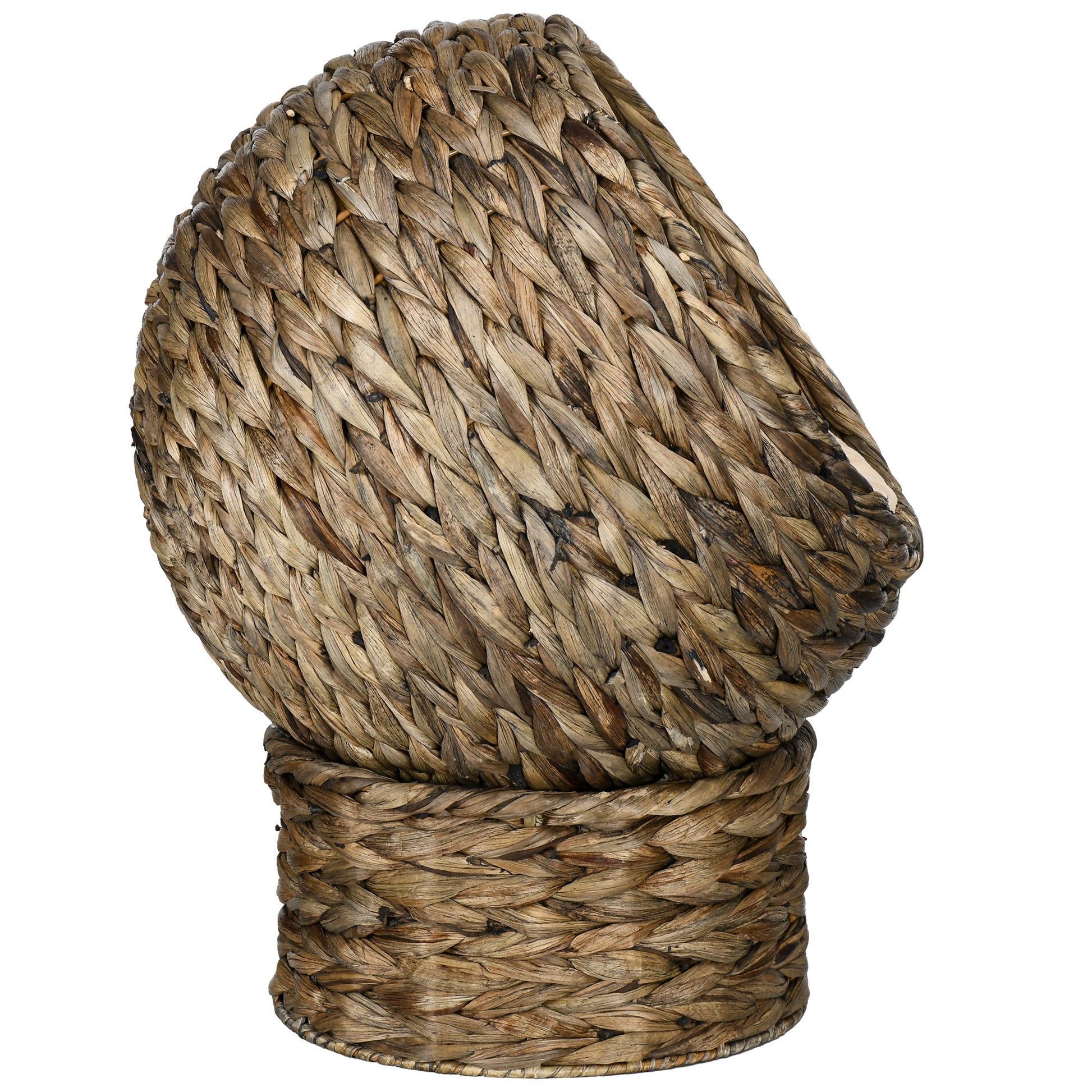 Pawhut Cama Para Gatos De Mimbre Con Cojín Extraíble 40x37x51 Cm Marrón Oscuro_4