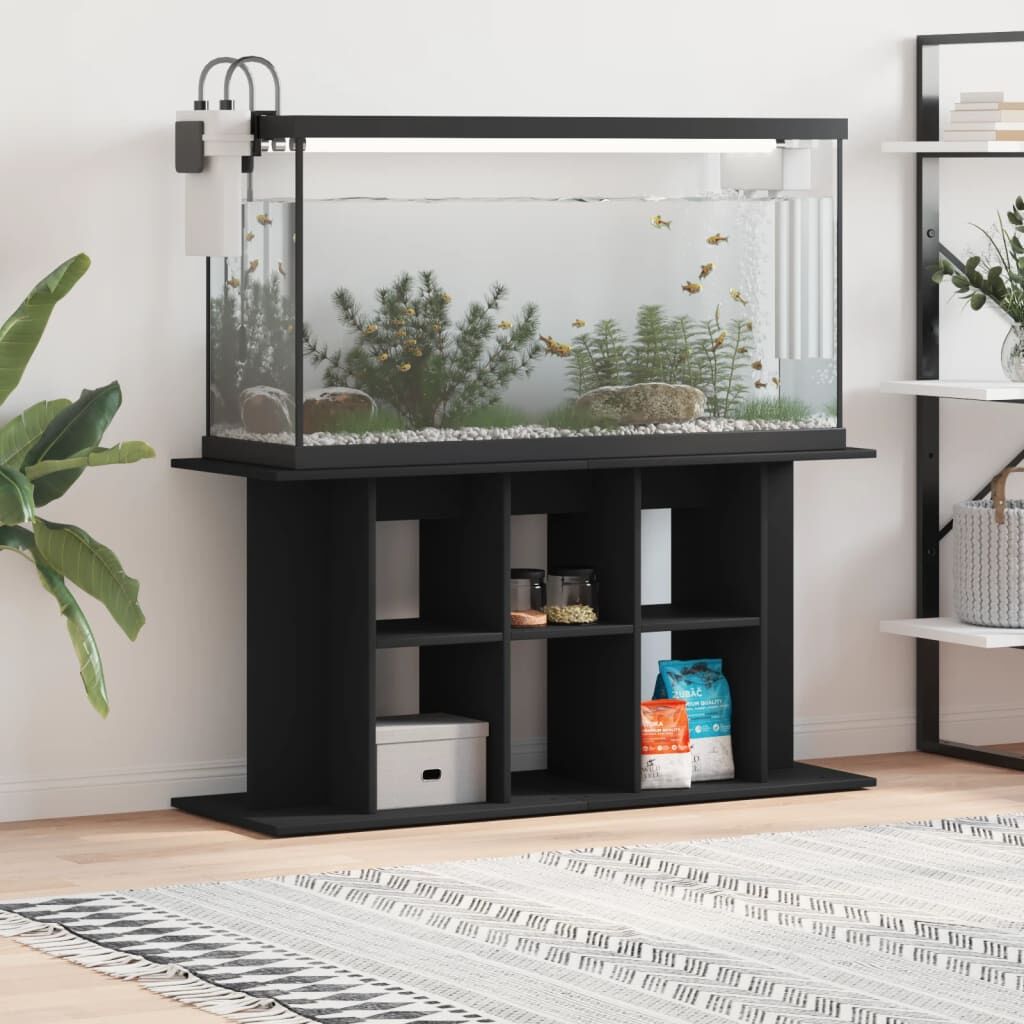 Vidaxl Soporte Para Acuario Madera De Ingeniería Negro 120x40x60 Cm_1