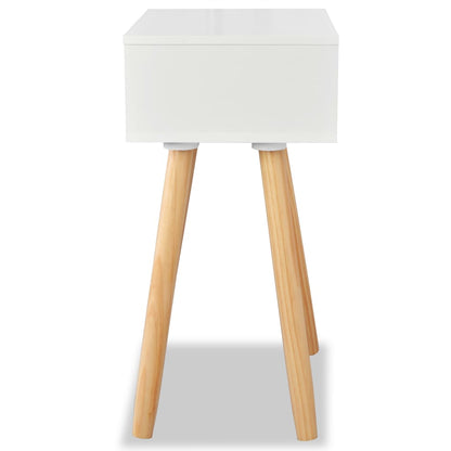 Mesitas De Noche 2 Uds Madera Maciza De Pino Blanco 40x30x61 Cm_4