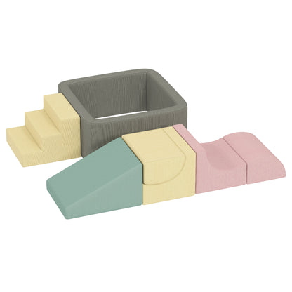 Aiyaplay Juego De 7 Bloques De Espuma Para Niños Fundas Lavables Multicolor_0