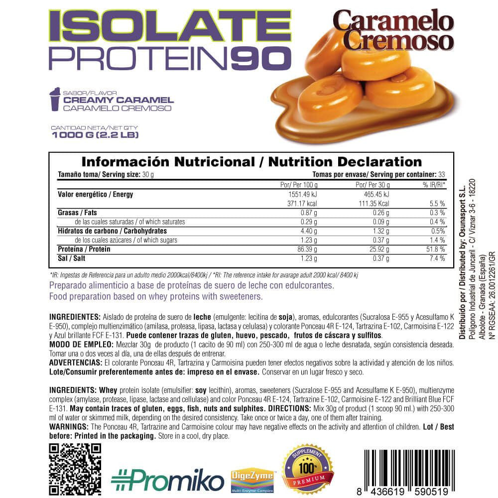 Isolate 90 Cfm - 1kg - Caramelo Cremoso - Aumenta La Masa Muscular - Masmusculo_5