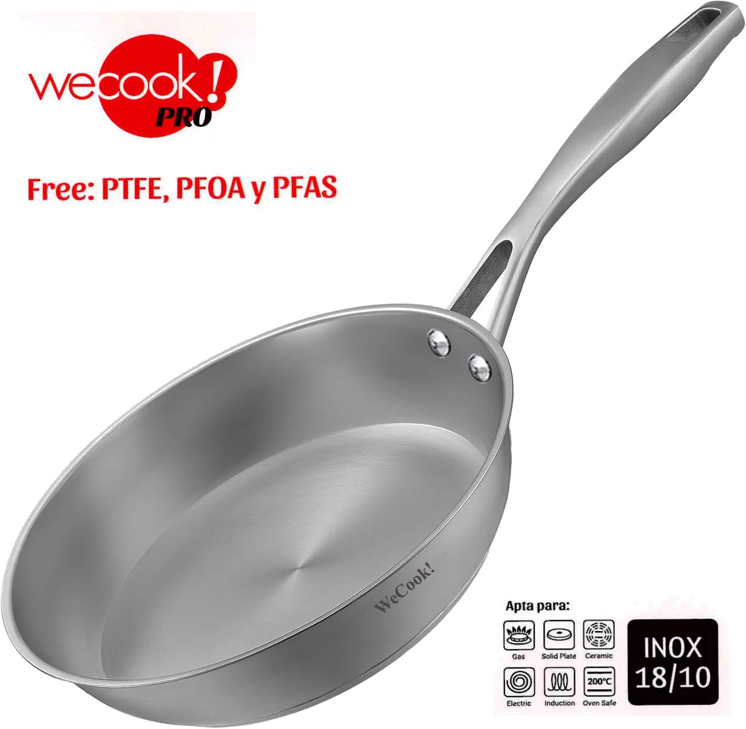 Wecook Sarten 28cm Pro Acero Inox 3.5 Mm Todo Fuego Ref. 64028_0