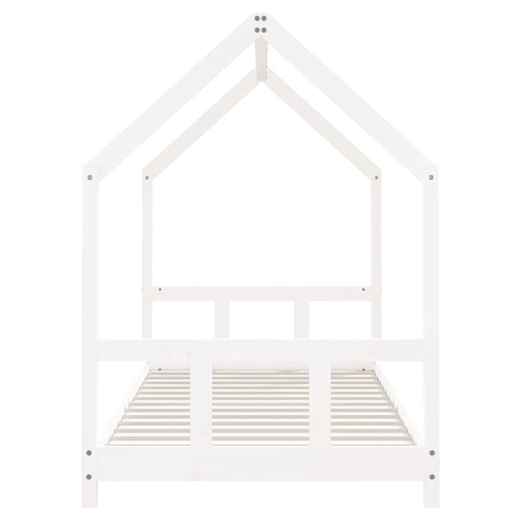 Vidaxl Estructura De Cama Para Niños Madera De Pino Blanco 90x190 Cm_4
