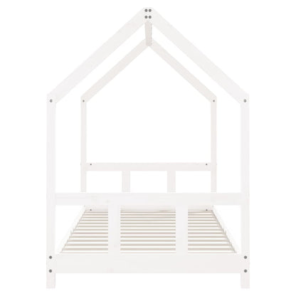Vidaxl Estructura De Cama Para Niños Madera De Pino Blanco 90x190 Cm_4