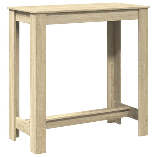 Mesa Alta De Bar Madera Ingeniería Roble Sonoma 102x50x103,5 Cm_0