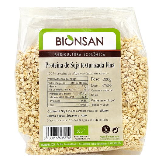 Proteína De Soja Texturizada Fina Eco Bionsan 200gr_0