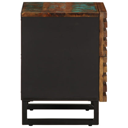 Mesitas De Noche 2 Uds De Madera Maciza Reciclada 40x34x46 Cm_3