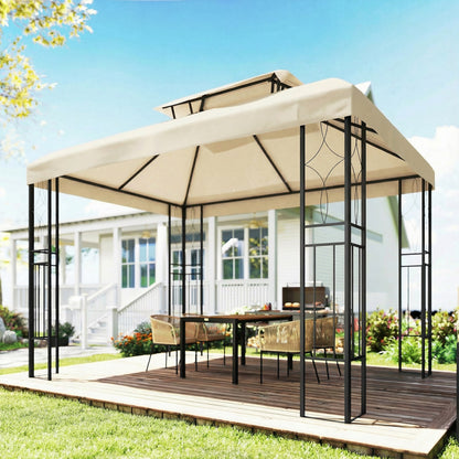 Outsunny Techo De Repuesto Para Cenador 4x3 M Techo Doble Anti-uv Crema_3