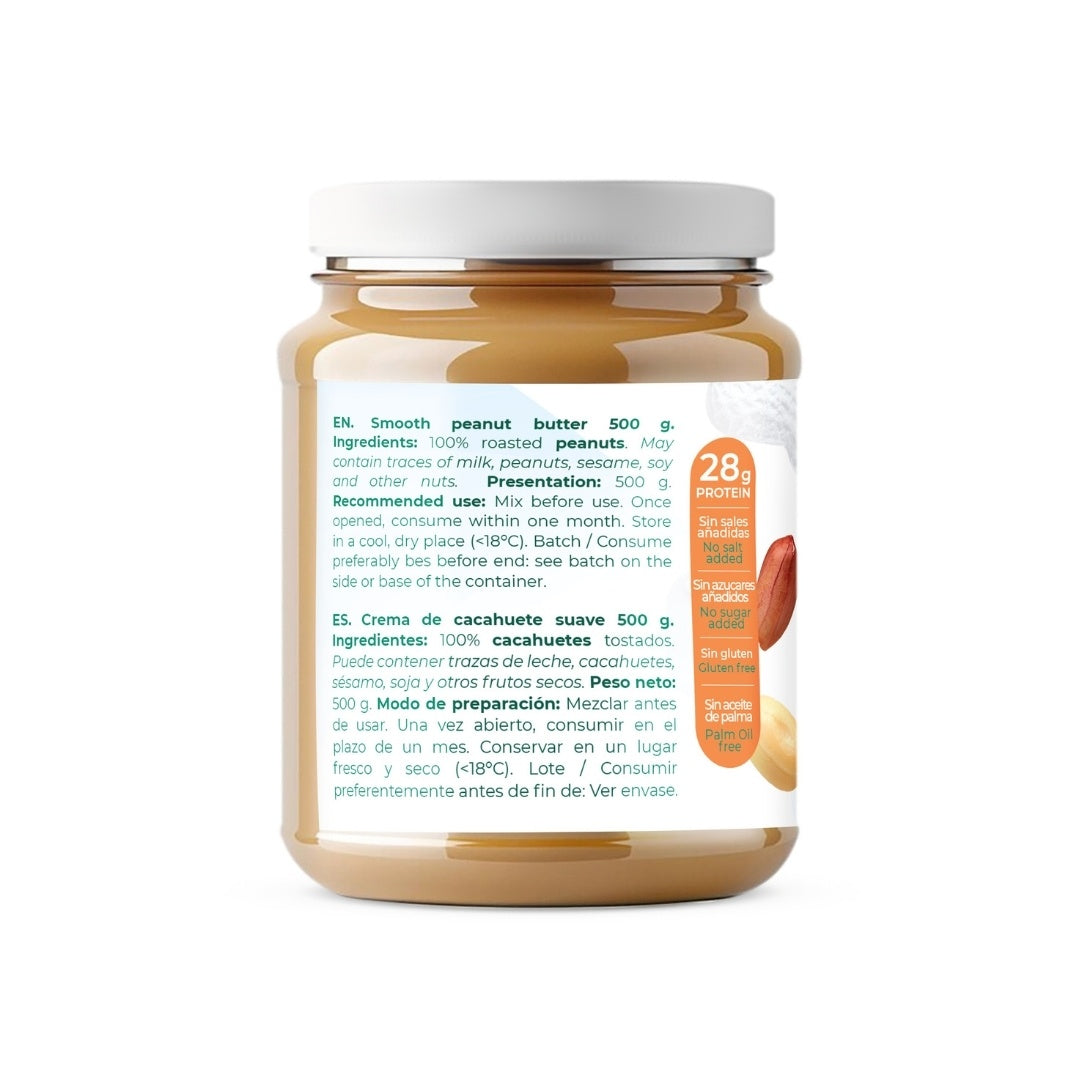 Crema Proteica Cacahuete Smooth Tostado Torafood 500g