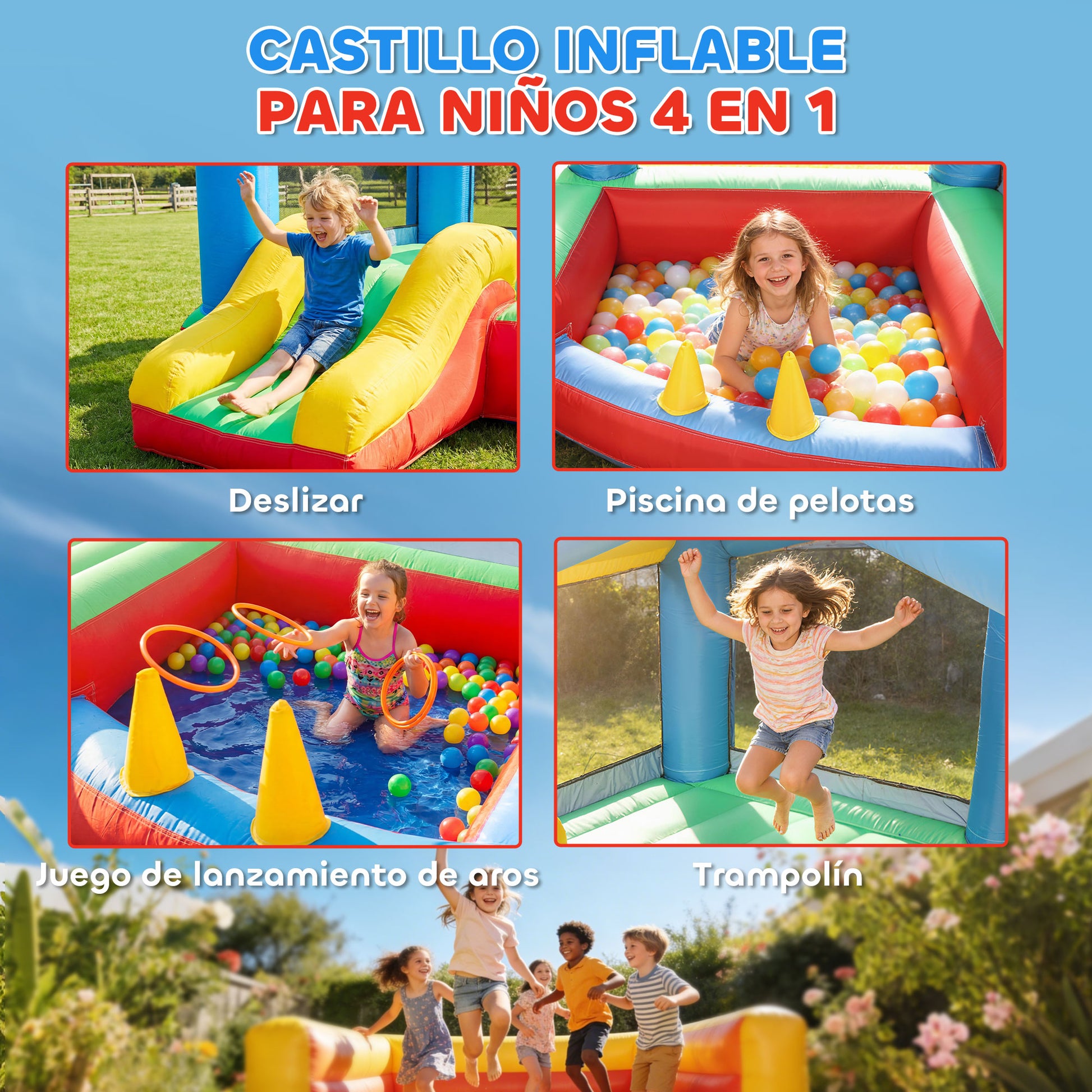 Aiyaplay Castillo Hinchable Para Niños Con Soplador_3