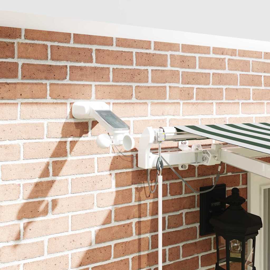 Toldo Retráctil Verde Y Blanco 400 X 300 Cm Poliéster_3