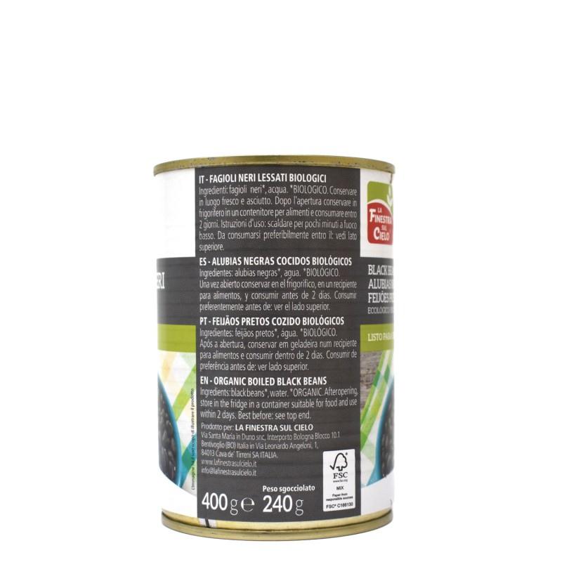 Alubias negras en lata La Finestra Sul Cielo  400 g