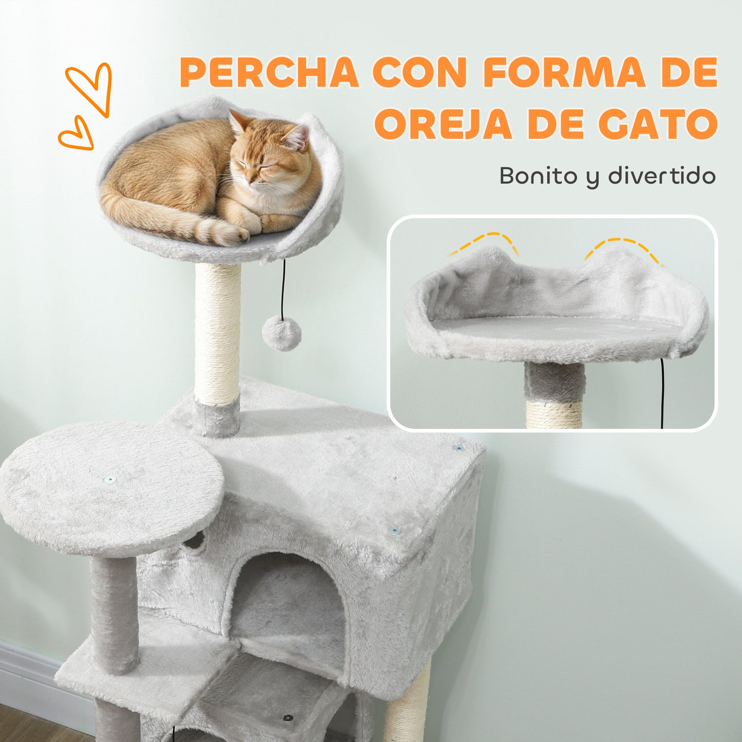 Pawhut Árbol Rascador Para Gatos_4