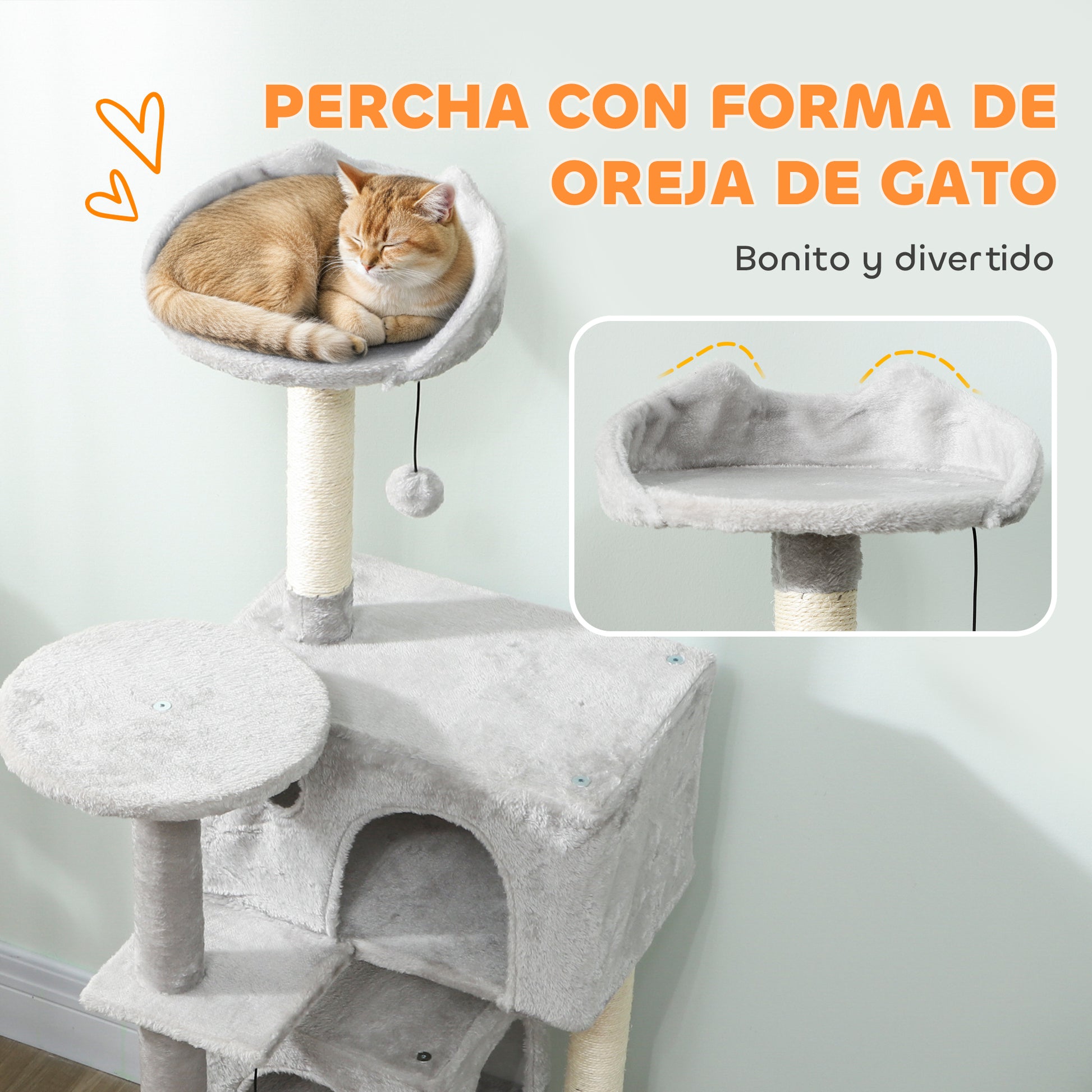 Pawhut Árbol Rascador Para Gatos_4