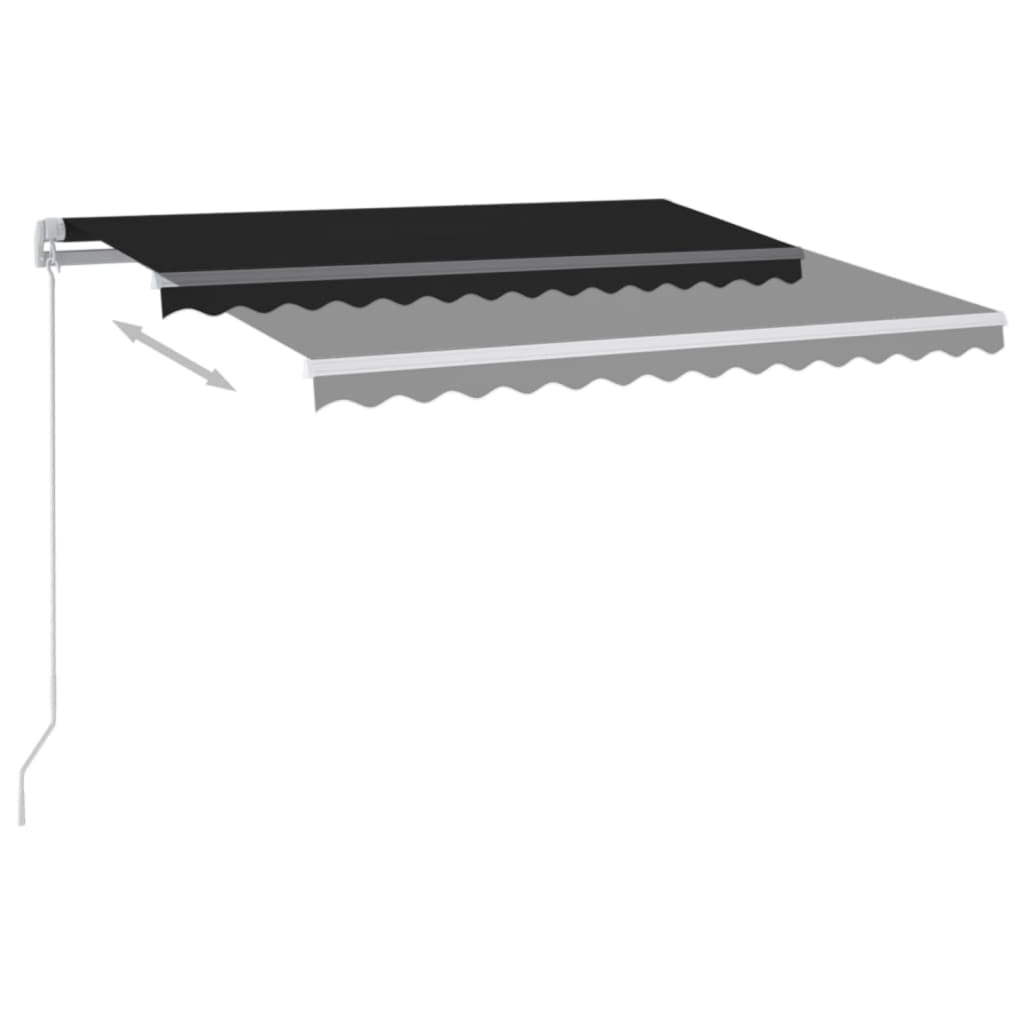 Toldo Manual Retráctil Con Led Antracita 350x250 Cm_5