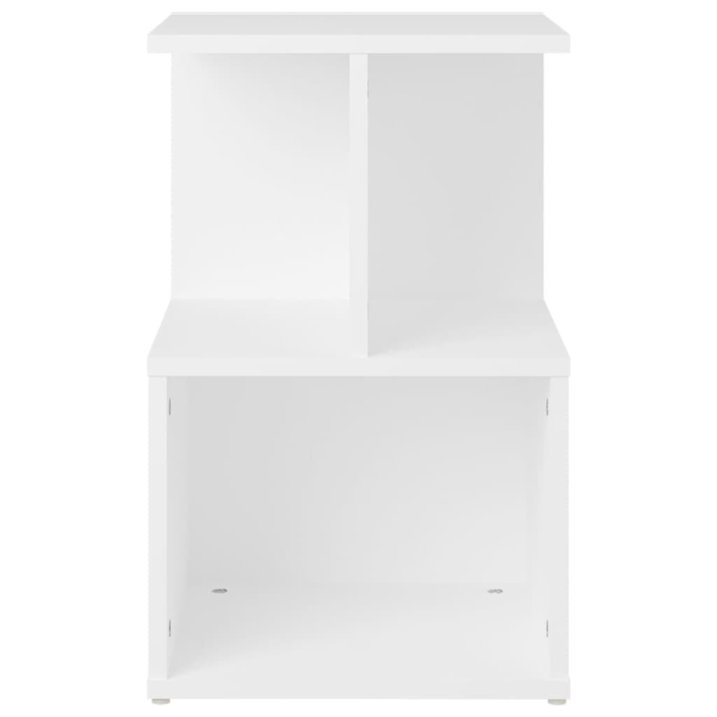 Mesita De Noche Madera De Ingeniería Blanca 35x35x55 Cm_2