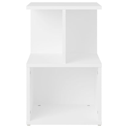 Mesita De Noche Madera De Ingeniería Blanca 35x35x55 Cm_2