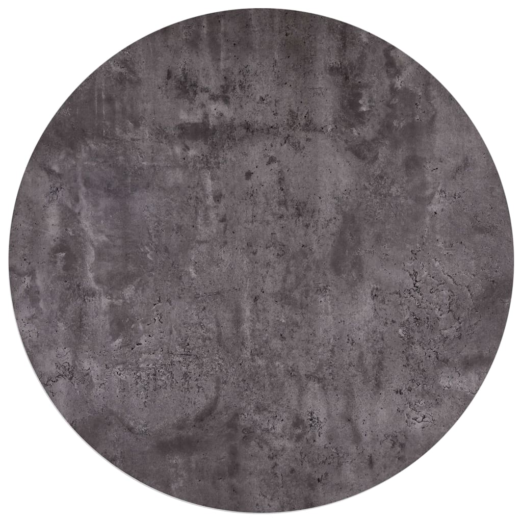 Mesa De Comedor Mdf Gris Hormigón Y Negro 90x73,5 Cm_1