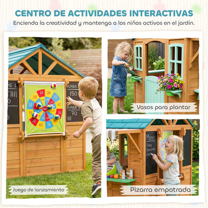 Aiyaplay Casita Infantil Exterior E Interior De Madera_4
