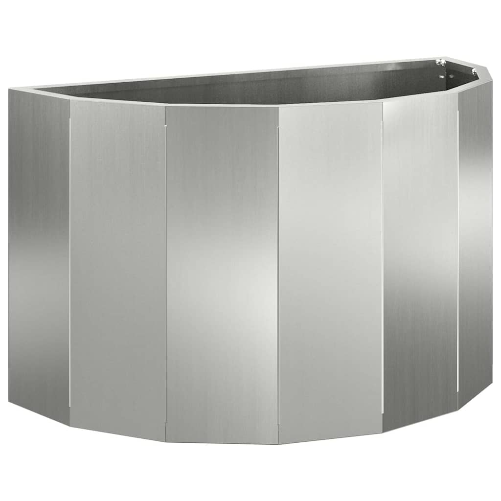 Jardinera Plateado 60 X 30 X 35 Cm Acero Galvanizado_0