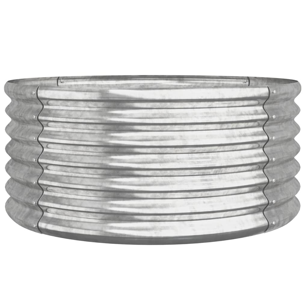 Jardinera De Acero Galvanizado 80x80x36 Cm Plateado_0