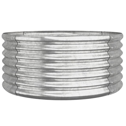 Jardinera De Acero Galvanizado 80x80x36 Cm Plateado_0