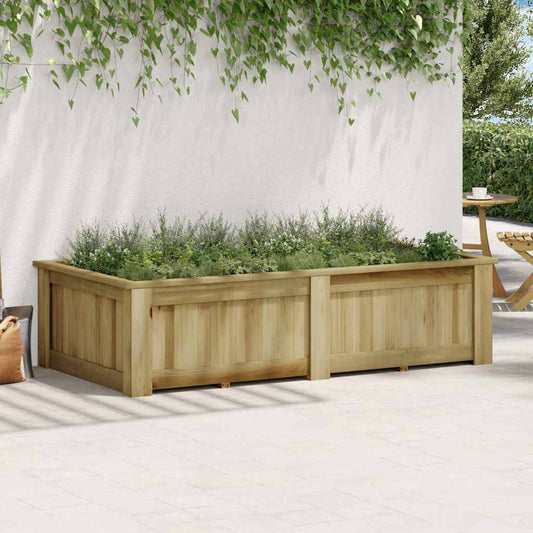 Arriate De Madera De Pino Impregnada 196x100x50 Cm_0