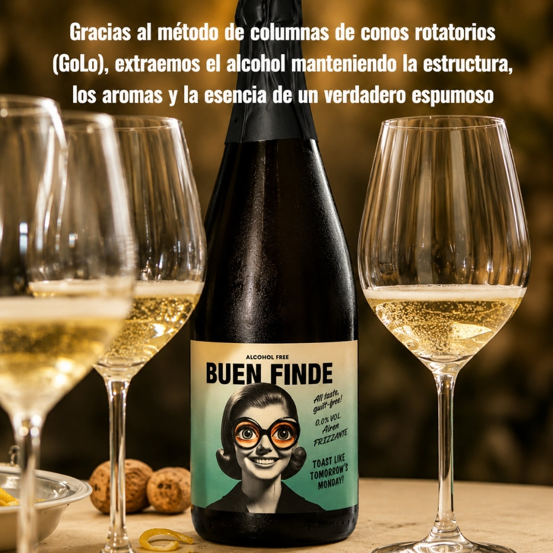 Vino Sin Alcohol 0,0% Frizzante Airén | Pack 6 Botellas X 750 Ml | Vino Espumoso Desalcoholizado | Ligero Y Refrescante_3