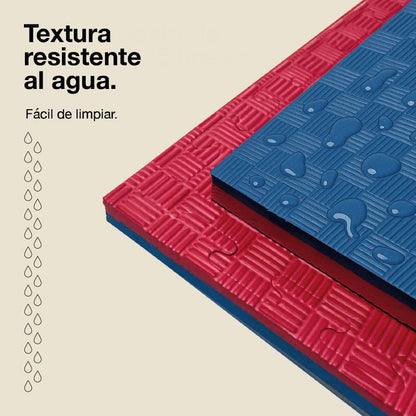 Jowy Tatami Puzzle 2cm 100x100cm – Superficie 5 Líneas Rojo/azul_4