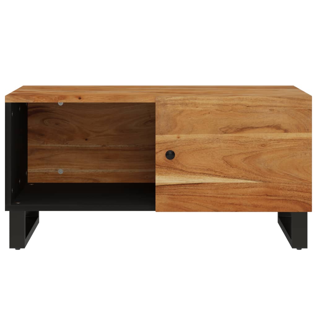 Mesa De Centro Madera Maciza Acacia Y Contrachapada 80x50x40 Cm_2
