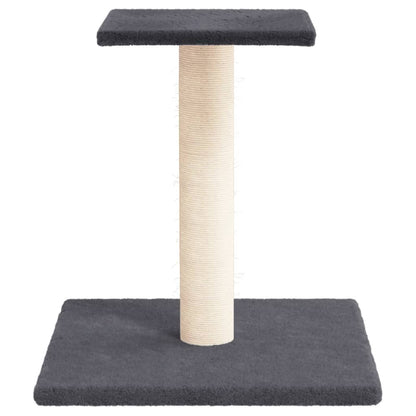 Poste Rascador Para Gatos Con Plataforma Gris Oscuro 38 Cm_2