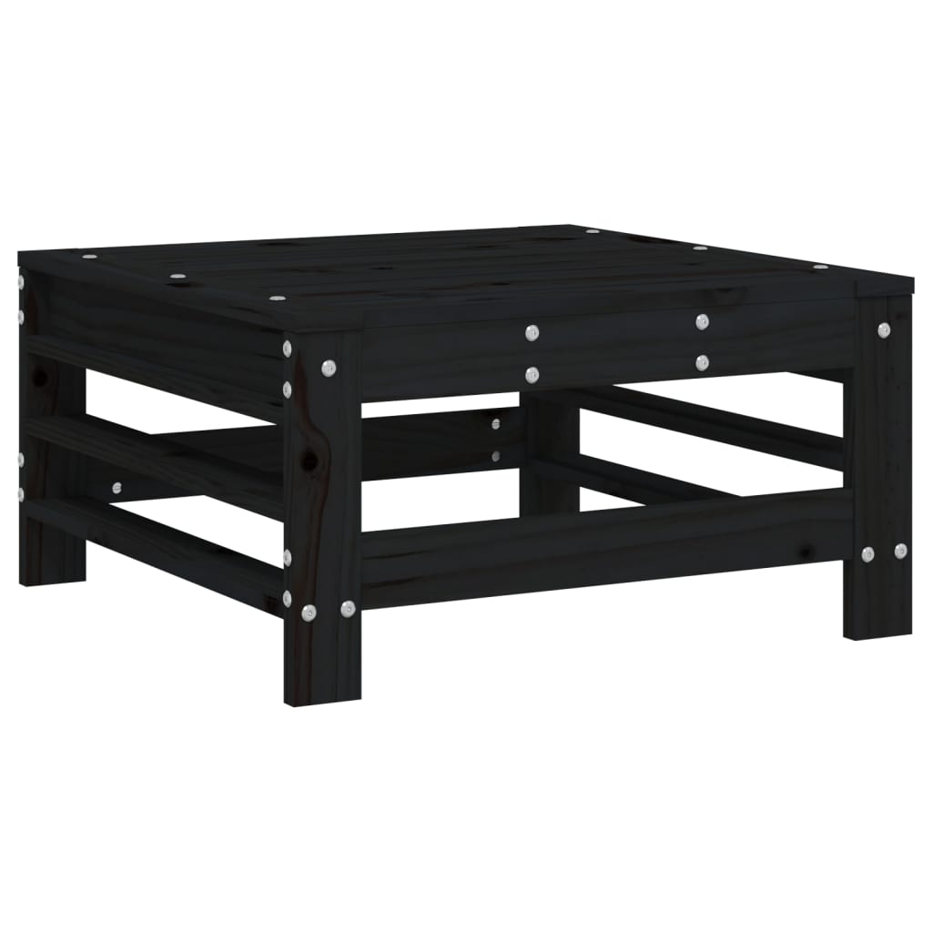 Vidaxl Juego Muebles De Jardín 6 Piezas Madera Maciza Pino Negro_4