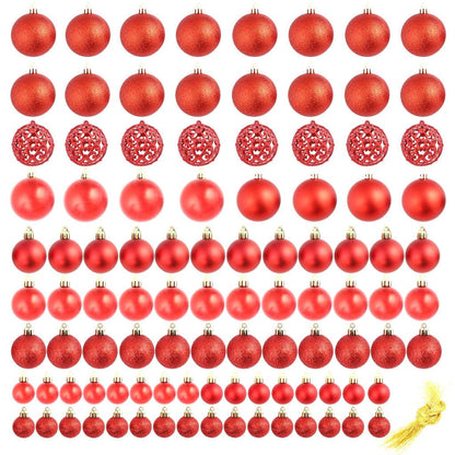Vidaxl Lote De Bolas De Navidad 100 Unidades Rojas 3/4/6 Cm_1