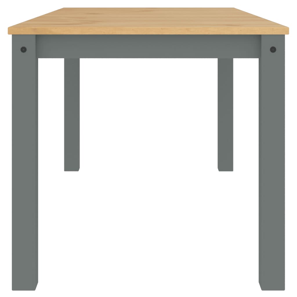Mesa De Comedor Panama Madera Maciza De Pino Gris 160x80x75 Cm_3
