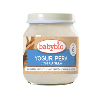 Yogur de Pera con Canela y Leche de Vaca 2 X 130gr Ecológica. Babybio