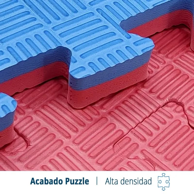 Artatami® Tatami Puzzle 1x1x25 Mm Rojo - Azul Pack Ahorro【12 Unidades】gimnasios - Fitness - Pilates - Yoga_1