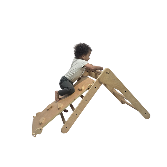 Triángulo Pikler + Rampa De Presas. Encerado Ecológico_0