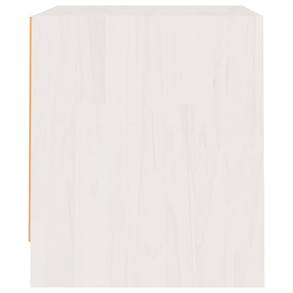 Mesitas De Noche 2 Uds Madera Maciza Pino Blanco 40x30,5x35,5cm_3