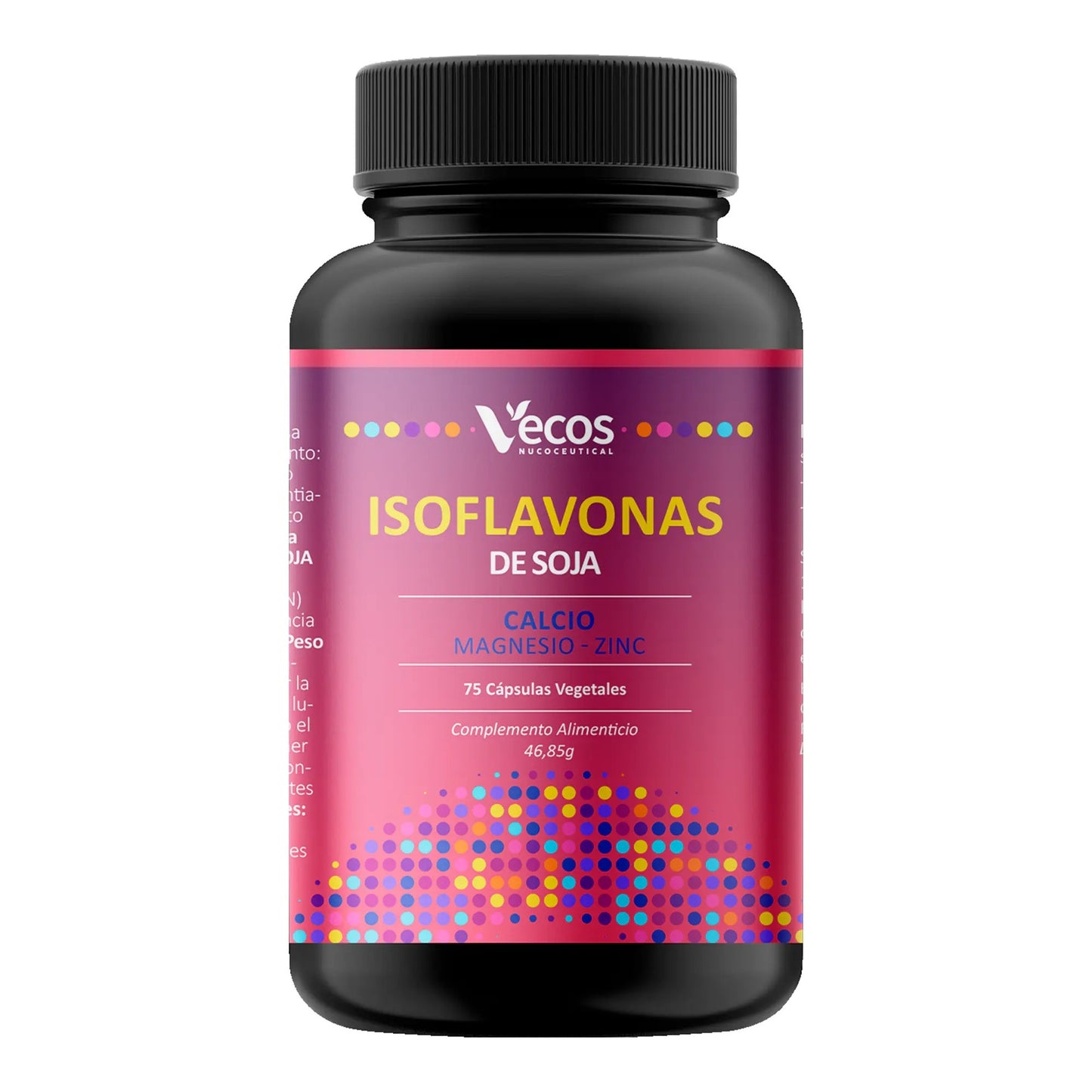Isoflavonas de soja calcio magnesio zinc Vecos 75 capsulas