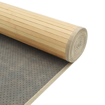 Vidaxl Alfombra Cuadrada Bambú Color Natural Claro 100x100 Cm_4