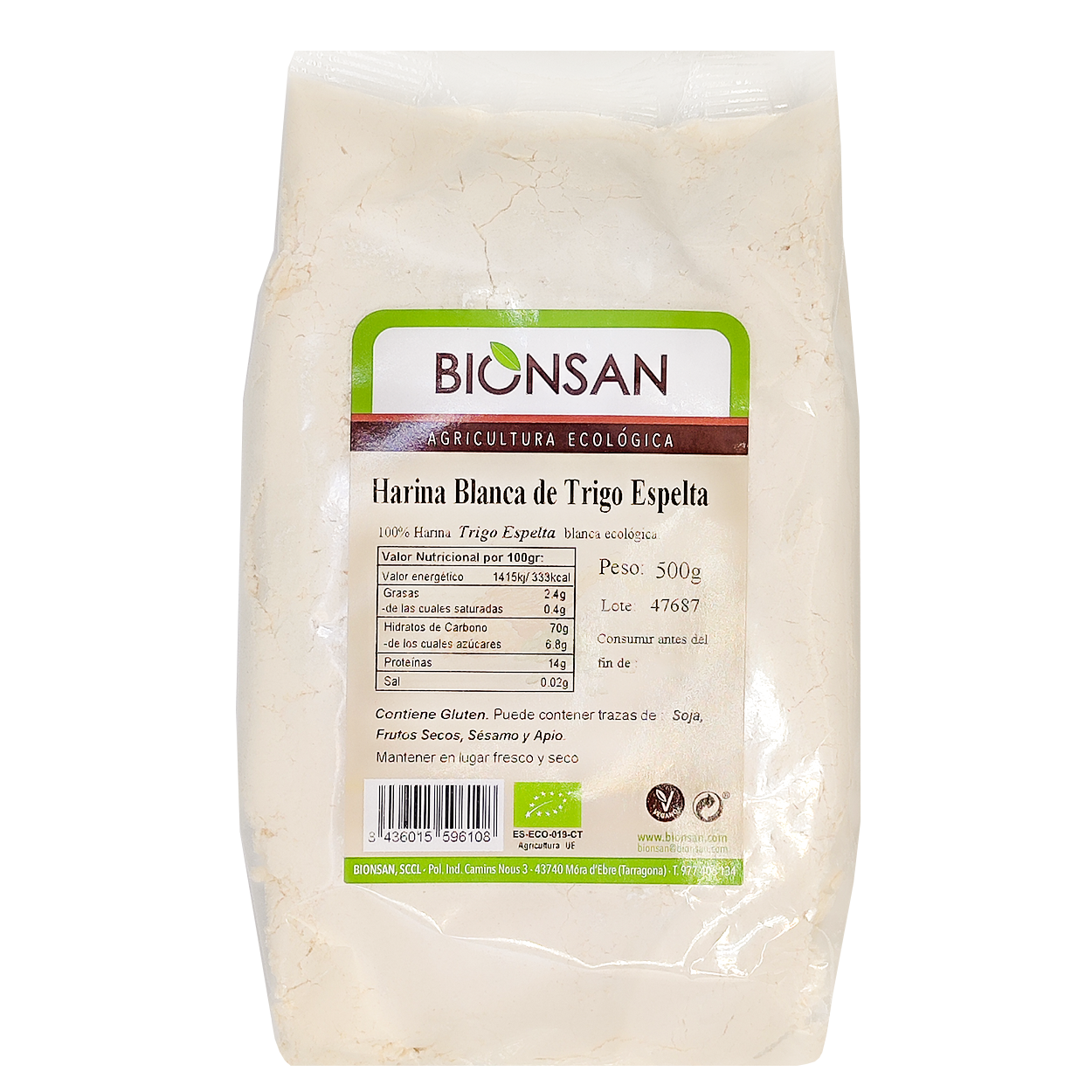 Harina De Trigo Espelta Blanca Eco Bionsan 500gr_0