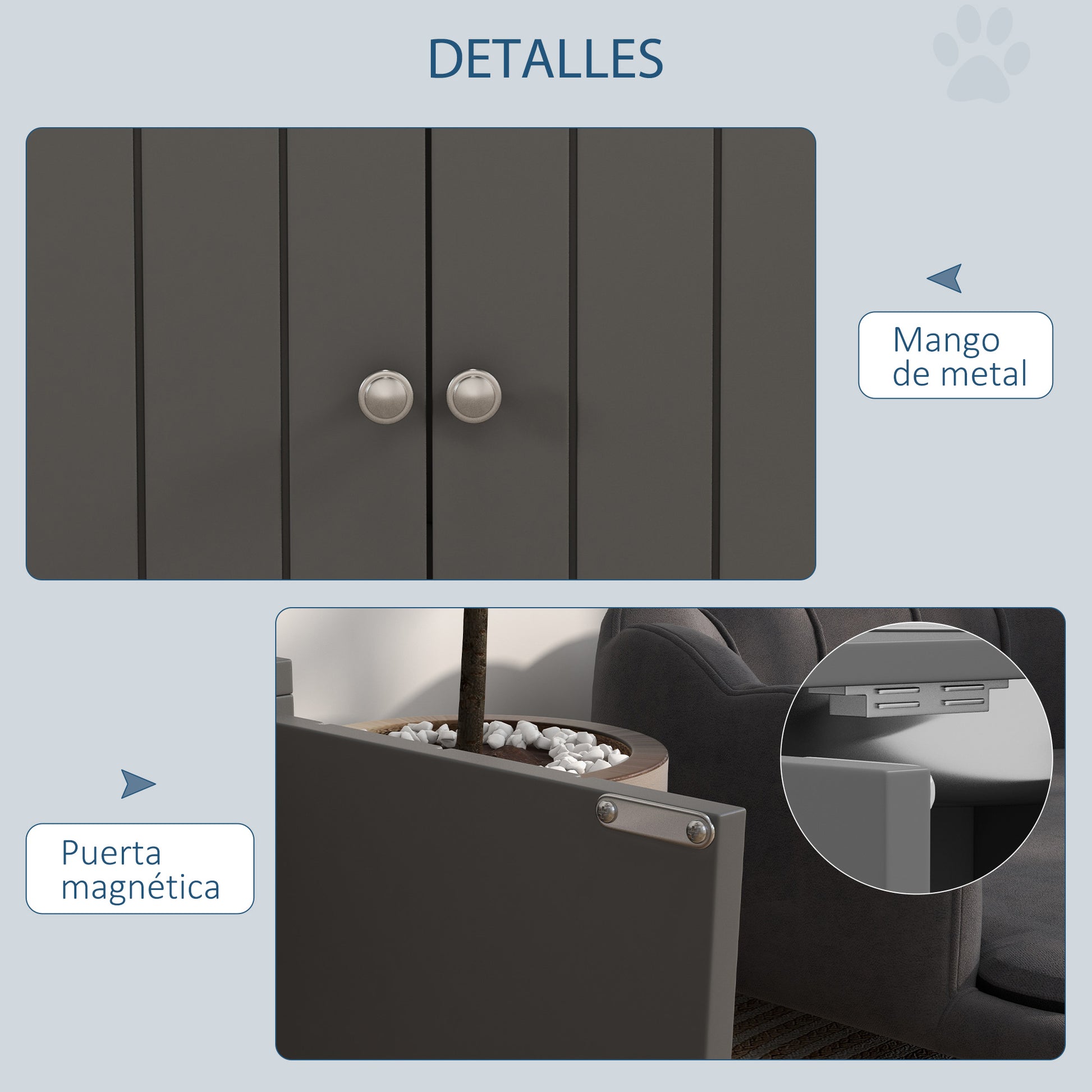 Pawhut Comedero Elevado Para Perros Con 2 Cuencos De Acero Inoxidable 2 Puertas_5
