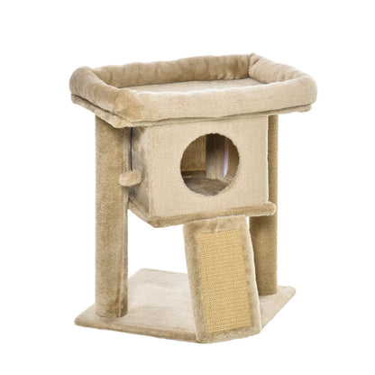 Pawhut Árbol Rascador Para Gatos Pequeños De 57 Cm Con Poste De Yute Rascador_0