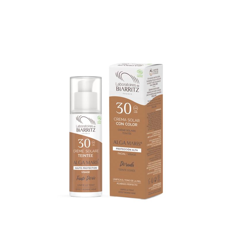 Crema facial color dorado spf 30 Biarritz 50ml