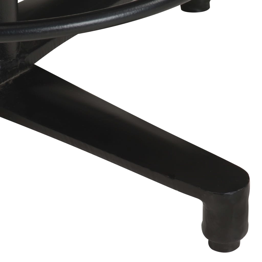 Taburetes De Barra De Cocina 2 Unidades Cuero Auténtico 52 Cm_4