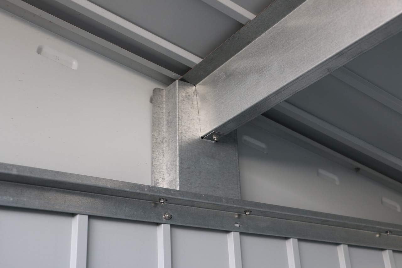 Duramax - Caseta Jardín - Palladium 8x6 - Metal - Color Gris Plata_4