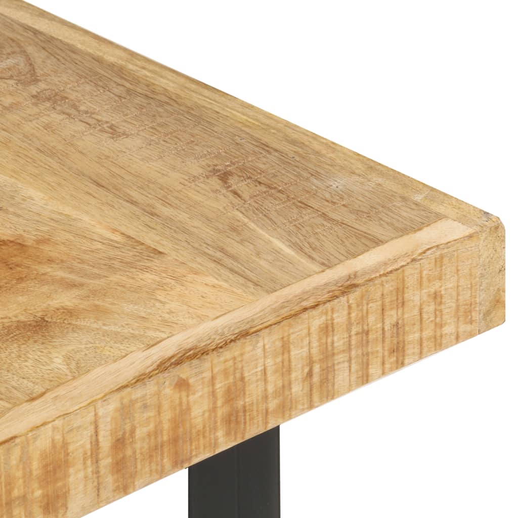 Mesa De Centro De Madera Maciza De Mango 142x90x42 Cm_2