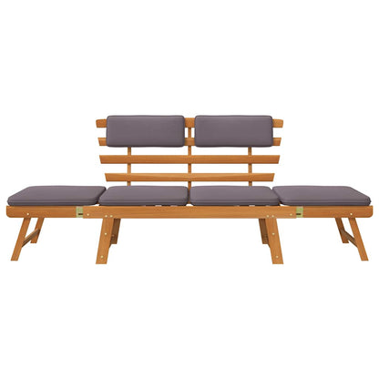 Vidaxl Sofá Cama De Jardín 2 En 1 Con Cojín Madera Maciza Acacia 190cm_3